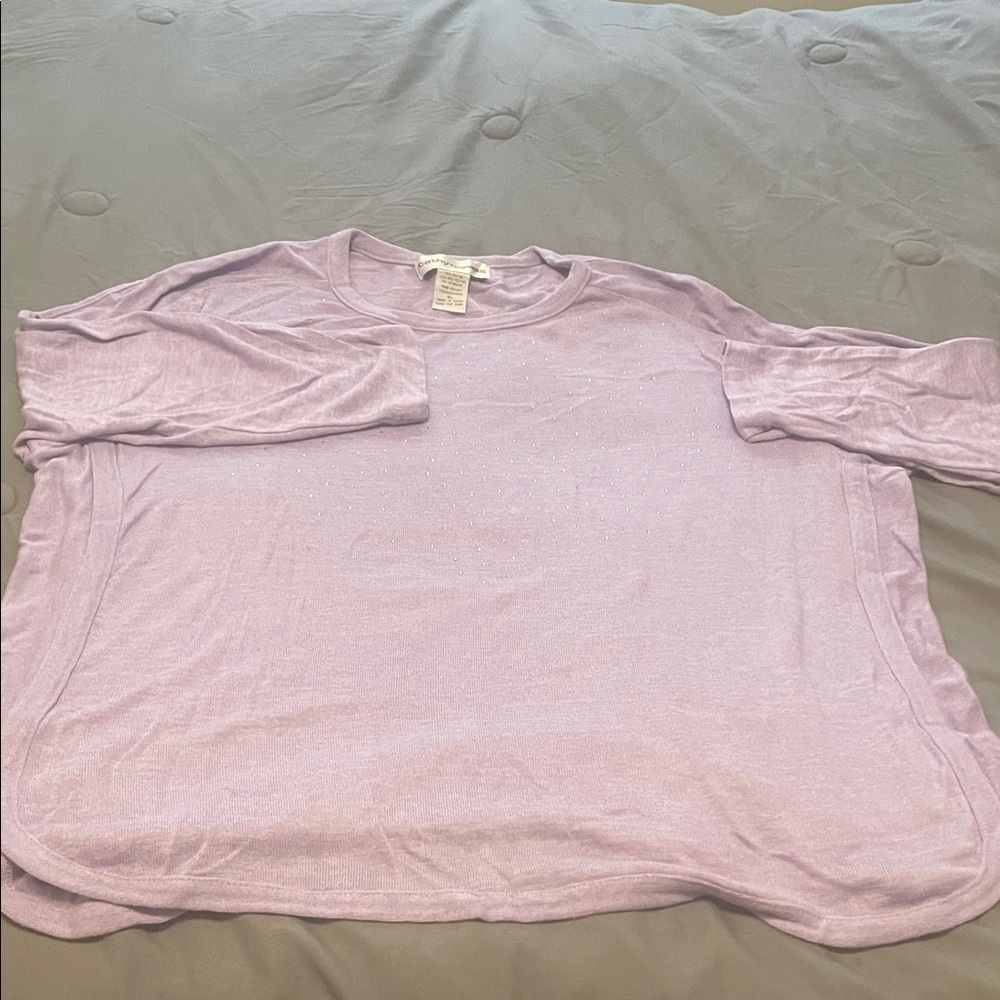Cathy Daniels Lavender Crew Neck Sweater